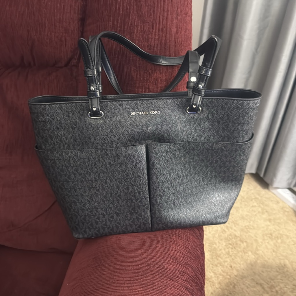 Michael Kors Black Structured Tote Bag